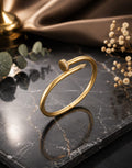 Premium Stainless Steel Nail Cuff Bracelet with Shining Stones